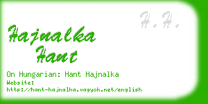 hajnalka hant business card